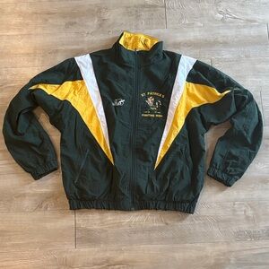 Vintage 90's Windbreaker Jacket "St Patrick's Fighting Irish" Logo Size Large